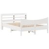 vidaXL Okvir kreveta s uzglavljem bijeli 120 x 190 cm od borovine