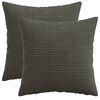 vidaXL Presvlaka za jastuk 2 pcs HEERLEN Antracit 40 x 40 cm Kord