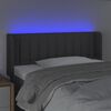 vidaXL LED uzglavlje tamnosivo 103x16x78/88 cm od tkanine