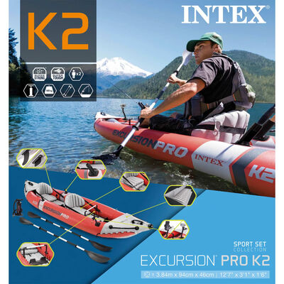 Intex kajak na napuhavanje "Excursion Pro" 384 x 94 x 46 cm 68309NP