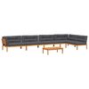 vidaXL 6-dijelni set vrtnih sofa od paleta s jastucima od drva bagrema