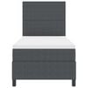 vidaXL LED Box Spring Krevet Tamno siva i bijela 90 x 200 cm