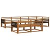 vidaXL Set vanjskih sofa 7 pcs Prirodna Čvrsto drvo akacije