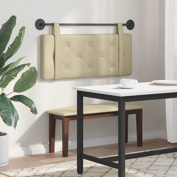 vidaXL Držeće uzglavlje Zidne Krema 100 cm Lažna koža