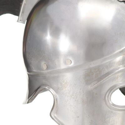 vidaXL Antikna replika grčke ratničke kacige za LARP srebrna čelična