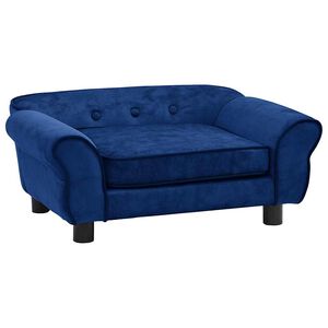vidaXL Sofa za pse plava 72 x 45 x 30 cm pli&scaron;ana