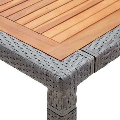vidaXL Vrtni stol sivi 200x150x74 cm od poliratana i bagremovog drva