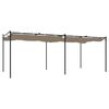 vidaXL Pergola s pomičnim krovom smeđesiva 589x292x230 cm