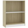 vidaXL Polica za knjige bijela i hrast 60x24x76 cm konstruirano drvo