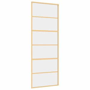 vidaXL Klizna vrata zlatna 76x205 cm prozirno staklo ESG i aluminij