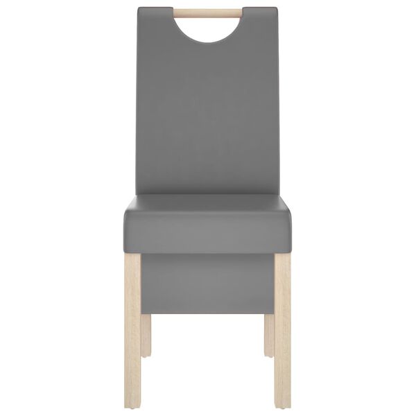 vidaXL Blagovaonske stolice od umjetne kože 2 kom sive