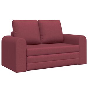 vidaXL Krevet na razvlačenje Vinska crvena 148 x 71 x 83 cm tkanina