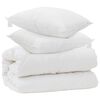 vidaXL Duvet s jastucima s jastukom 3 kom. Bijela Mikrovlakna