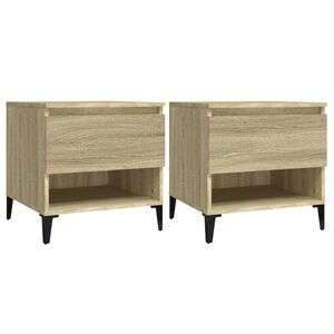 vidaXL Bočni stolići 2 kom boja hrasta 50x46x50 cm konstruirano drvo