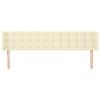 vidaXL Uzglavlje s u&scaron;ima krem 183x16x78/88 cm od od umjetne kože