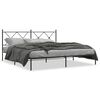 vidaXL Metalni okvir za krevet s uzglavljem crni 183x213 cm