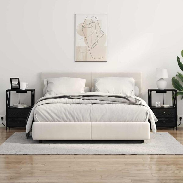 vidaXL Noćni ormar Crni hrast 40 x 31 x 60 cm Konstruirano drvo