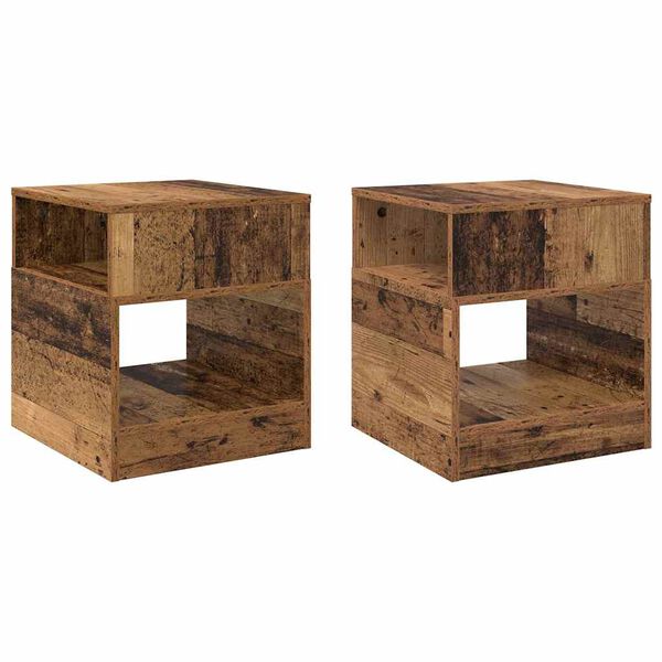 vidaXL Konačna Stolić 2 pcs Staro drvo 40,5 x 40 x 45 cm