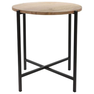 Ambiance kutni stolić od drva i metala okrugli 45 cm