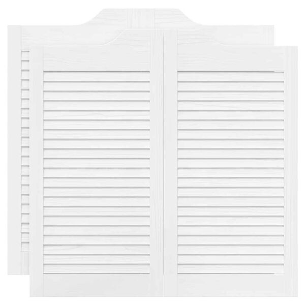 vidaXL Okretna vrata s re&scaron;etkama Dizajn 2 para bijela 90x80 cm