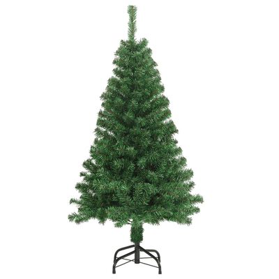 vidaXL Umjetno božićno drvce s gustim granama zeleno 120 cm PVC
