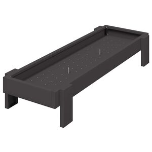 vidaXL Hranilica za koko&scaron;ke Crna 80 x 28 x 13.5 cm