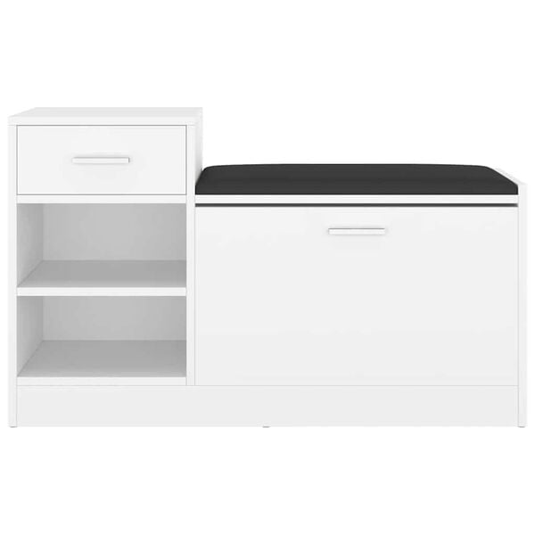 vidaXL Klupa za cipele bijela 94,5 x 31 x 57 cm od konstruiranog drva