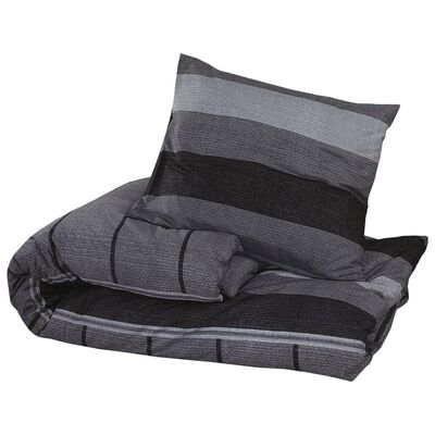 vidaXL Set posteljine za poplun tamnosivi 155x220 cm pamučni