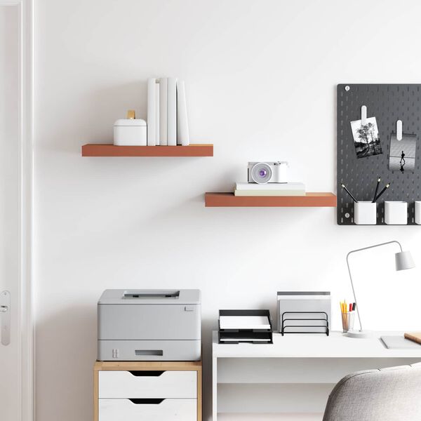 vidaXL Polica na zidu 2 pcs Crvena 50 x 23 x 4 cm Konstruirano drvo