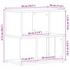 vidaXL Noćni ormar 2 pcs Crni hrast 50 x 30 x 51,5 cm