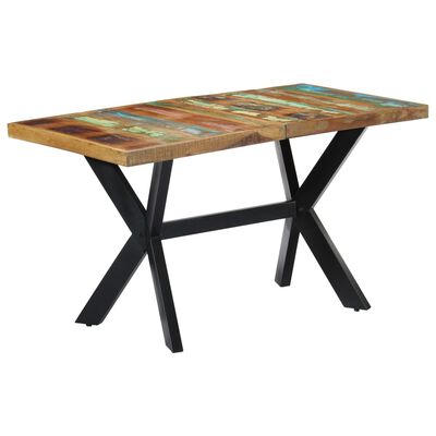 vidaXL Blagovaonski stol od masivnog obnovljenog drva 140 x 70 x 75 cm