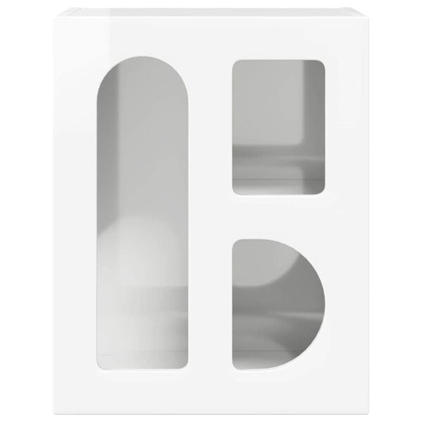 vidaXL Noćni ormarić Visoki sjaj bijela 40 x 35 x 50 cm