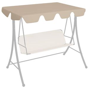vidaXL Zamjenski krov za vrtnu ljuljačku bež 150/130 x 105/70 cm