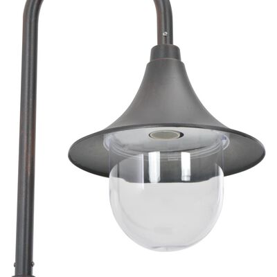 vidaXL Vrtna stupna svjetiljka od aluminija E27 120 cm brončana