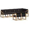 vidaXL Set vanjskih sofa s jastukom 8 pcs Bijela i crna