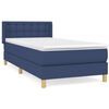 vidaXL Krevet s oprugama i madracem plavi 90 x 200 cm od tkanine