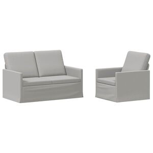 vidaXL Set sofe 2 pcs Oblačnosiva Tkanina