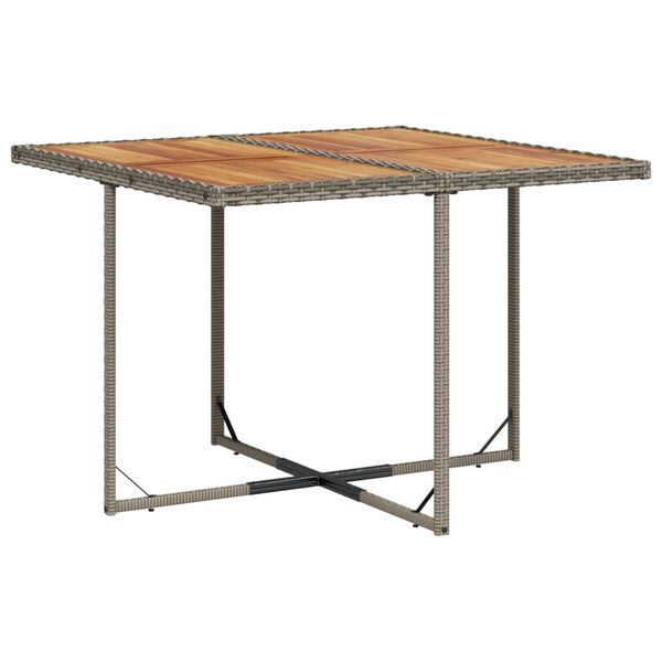 vidaXL 9-dijelni vrtni blagovaonski set od poliratana s jastucima bež