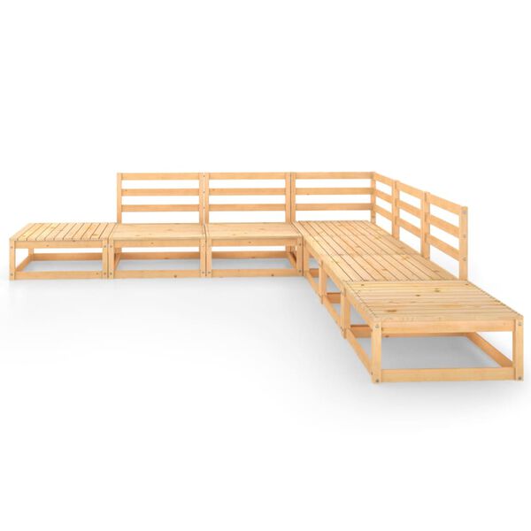 vidaXL 7-dijelna vrtna garnitura od masivne borovine