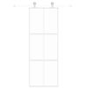 vidaXL Klizna vrata bijela 76x205 cm od kaljenog stakla i aluminija