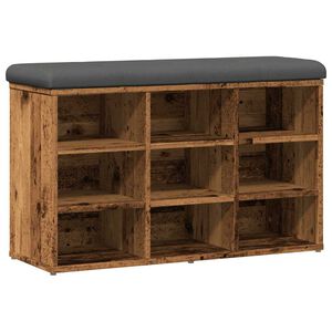 vidaXL Klupa za cipele staro drvo 82x32x50 cm konstruirano drvo