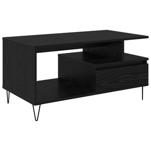 vidaXL Kava Stol Crni hrast 90 x 49 x 45 cm Konstruirano drvo