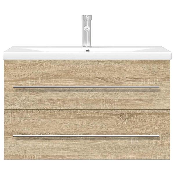 vidaXL 2-dijelni set kupaonskog namještaja boja hrasta sonome drveni