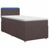 vidaXL Boxspring krevet s madracem Tamno smeđa 90 x 190 cm Tkanina