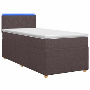 vidaXL Boxspring krevet s madracem Tamno smeđa 90 x 190 cm Tkanina