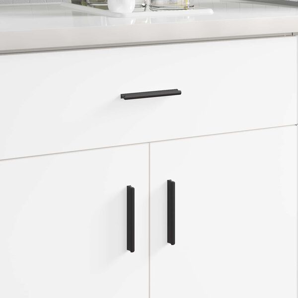 vidaXL Dr&scaron;ka 12 pcs Crna 106 x 7,4 x 15,5 mm Aluminij