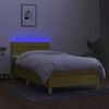 vidaXL Krevet box spring s madracem LED zeleni 90x190 cm od tkanine