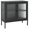 vidaXL Komoda crna 70 x 35 x 70 cm od stakla i čelika