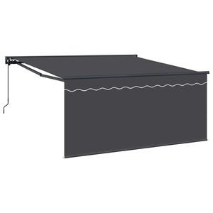 vidaXL Skrovita tenda Antracit 300 x 250 cm Poliester i aluminij