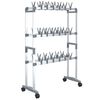 vidaXL Stalak za cipele s kotačićima srebrni 66 x 27 x 100 cm